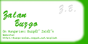 zalan buzgo business card